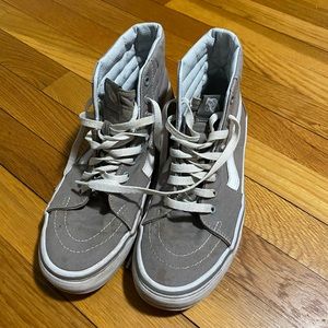 Grey high top vans